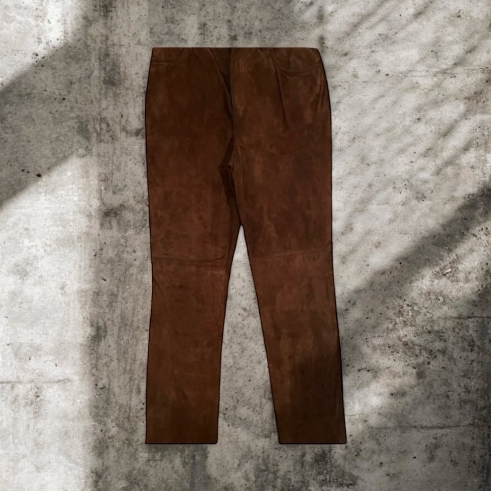 Vintage Jones New York Women’s 90’s Leather Suede Pants.